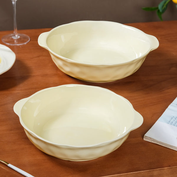 Set Of 2 Baking Bowls With Handle