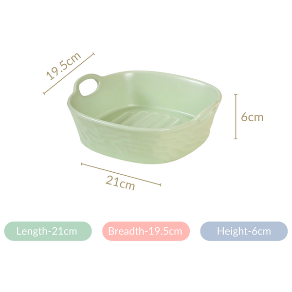 Sage Green Large Ceramic Serving Bowl 800 ml