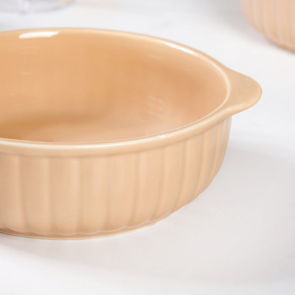 Modern Ribbed Casserole Dishes For Serving Set Of 2 800ml