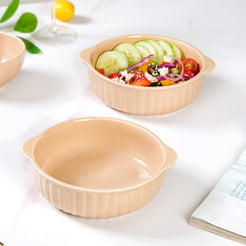 Modern Ribbed Casserole Dishes Set Of 2 800ml