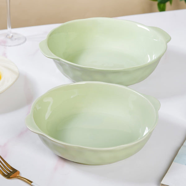 Set Of 2 Ceramic Dishes For Baking And Serving