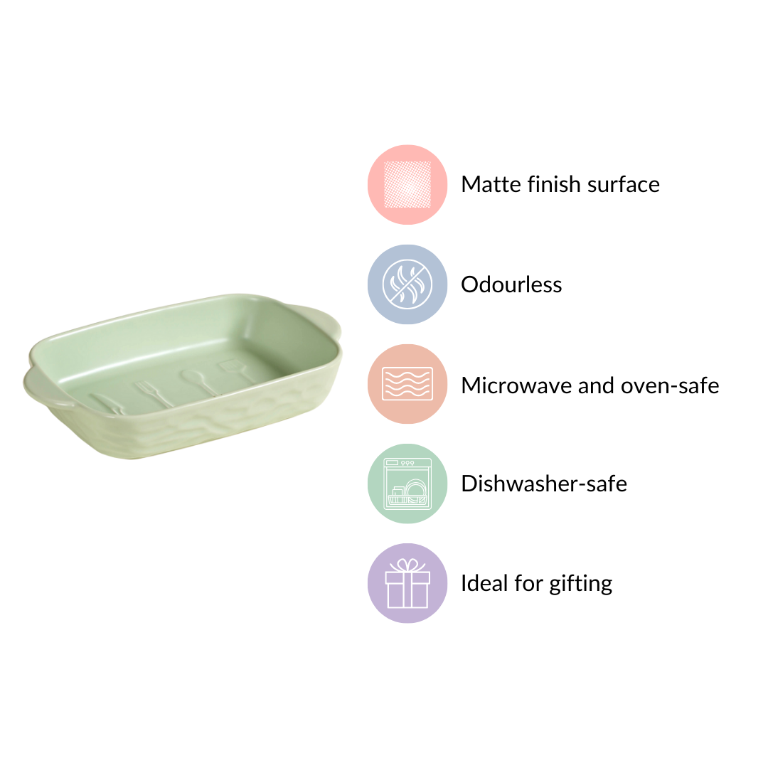 Premium Ceramic Baking Dish Green 650 ml1