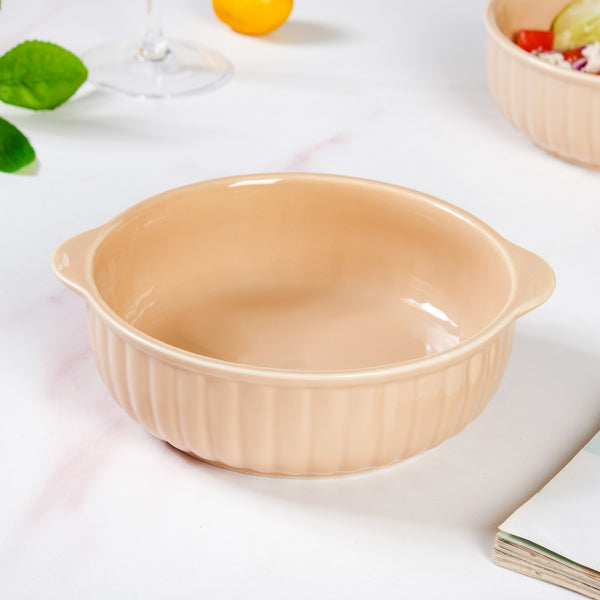 Modern Ribbed Casserole Dishes For Serving Set Of 2 800ml