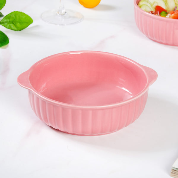 Set Of 2 Reeded Serving Dishes 800ml