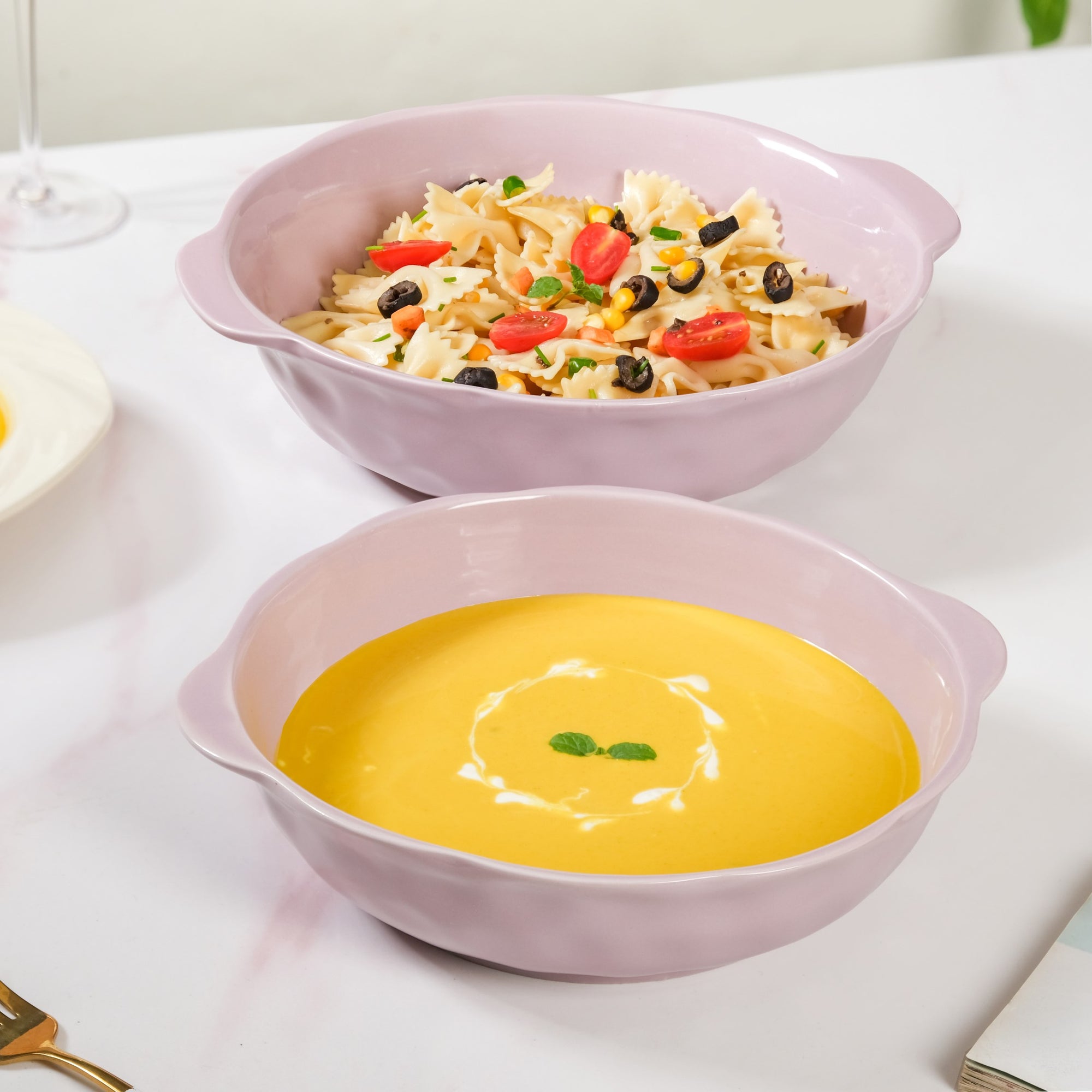 Textured Pebble Ceramic Baking And Serving Bowls Set Of