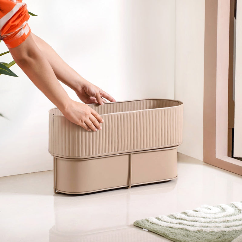 Balcony Box Planter With Stand Taupe