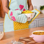 Balloon Heart Apron With Mitten And Pot Holder