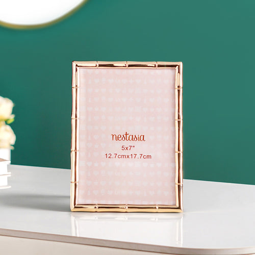 Bamboo Cut Photo Frame Medium Gold 5x7