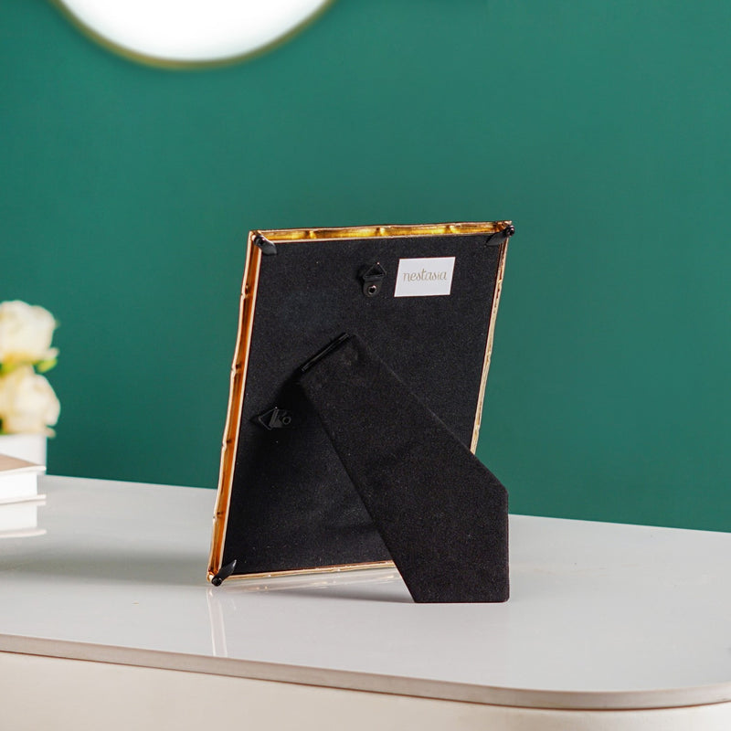 Bamboo Cut Photo Frame Medium Gold 5x7