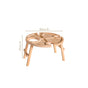 Bamboo Picnic Table With Wine Glass Holder