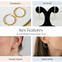 Bamboo Stem Hoops Gold