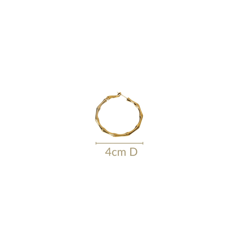 Bamboo Stem Hoops Gold