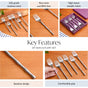 Bamboo Stem Stainless Steel Fork Set Of 6