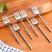 Bamboo Stem Stainless Steel Fork Set Of 6