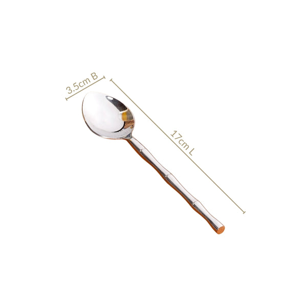 Bamboo Inspired Stainless Steel Table Spoon Set Of 6