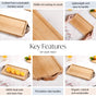 Bamboo Tray With Leather Handles