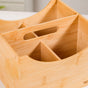 Bamboo Utensil Caddy With Handle