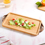Bamboo Tray With Leather Handles