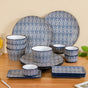 Baroque Navy Blue 16 Piece Dinner Set For 4