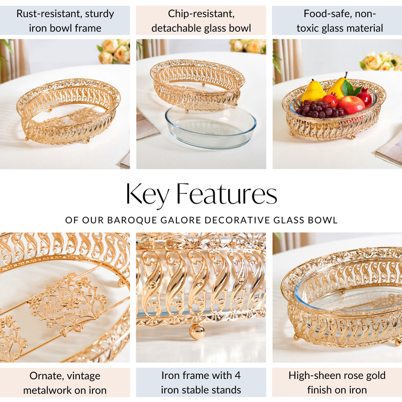 Baroque Galore Decorative Glass Bowl