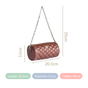 Brown Mini Barrel Bag With Sling Chain