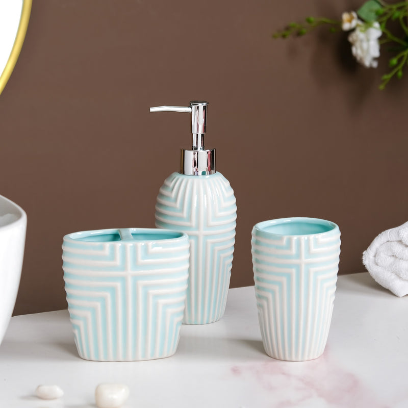 Serene Blue Bath Set Of 3