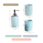 Diamond Knit Premium Bath Set Of 3 Mint