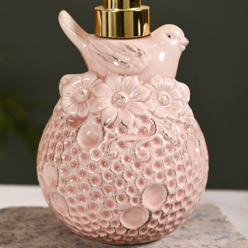 Pink Bird Embossed Liquid Dispenser