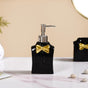 Dapper Shirt With Bow Ceramic Bath Set Of 3 Black