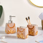 Beach Chic Ceramic Bath Set Of 3 Beige