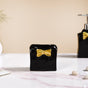 Dapper Shirt With Bow Ceramic Bath Set Of 3 Black