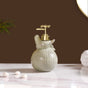 Bird Ceramic Embossed Liquid Soap Dispenser Pastel Green