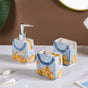 Coastal Ceramic Bath Set Of 3 Blue