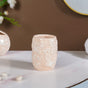 Beige Embossed Ceramic Bath Set Of 3