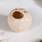 Beige Embossed Ceramic Bath Set Of 3