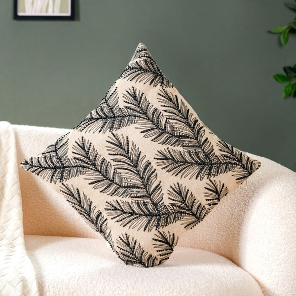Sustainable Beaded Sofa Cushion Cover 15x15 Inch
