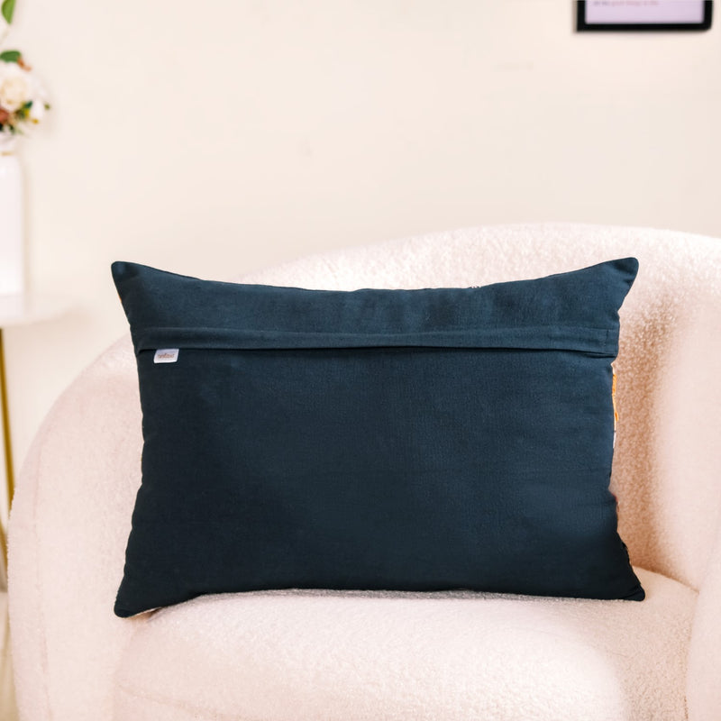 Garden Flora Beaded Couch Cushion Cover 20x14 Inch