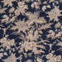 Cotton Floral Printed King Size Bed Cover Navy 102x93 Inch