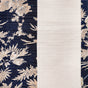 Cotton Floral Printed King Size Bed Cover Navy 102x93 Inch