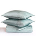 Classic Satin King Size Bed Cover And Pillow Case Set Of 3 Aqua Blue