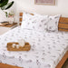 Chrysanthemum Cotton Bedsheet And Pillowcase Set Green