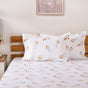 Pure Cotton Chrysanthemum Printed King Size Bedding Set Yellow