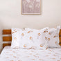 Pure Cotton Chrysanthemum Printed King Size Bedding Set Yellow