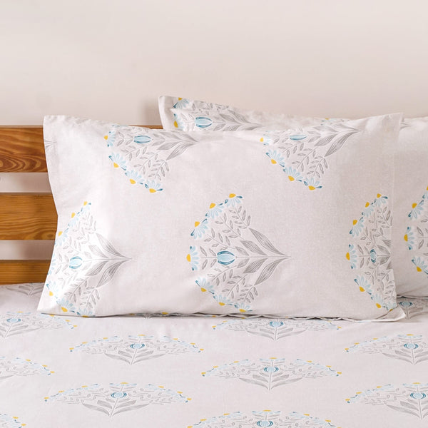 Pure Cotton Daisy Bedsheet Set 180 TC Ultra Soft King Size 275x275 cm