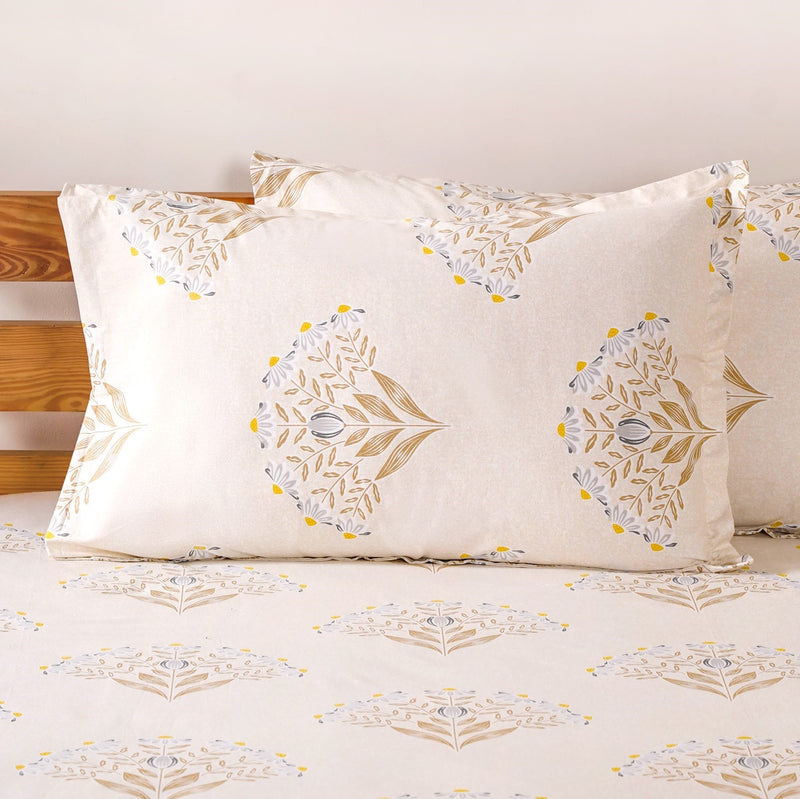 Daisy Bloom Cotton Bedsheet And Pillowcase Set