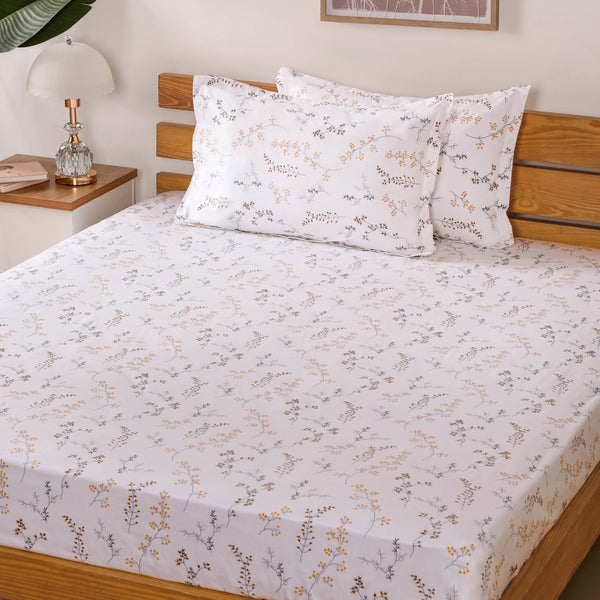 Wild Marigold 180 TC Pure Cotton Bedding Set Ultra Soft King Size 275x275 cm