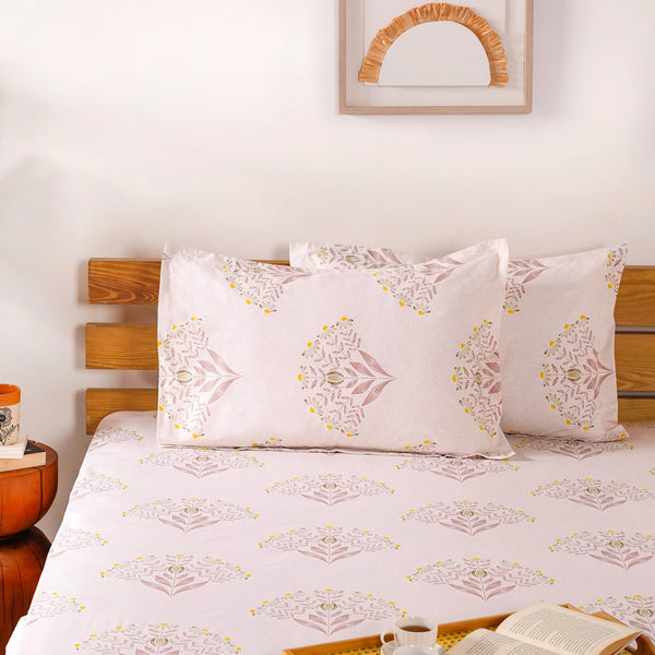 Ultra Soft Daisy 180 TC Pure Cotton Bedding Set Of 3 King Size 275x275 cm