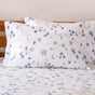 Pure Cotton Printed Bedsheet And Pillowcase Set Blue