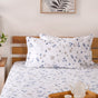 Pure Cotton Printed Bedsheet And Pillowcase Set Blue