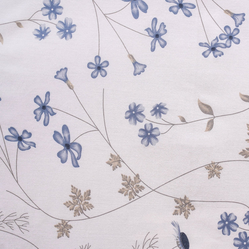 Pure Cotton Printed Bedsheet And Pillowcase Set Blue